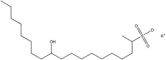 11-Hydroxynonadecane-2-sulfonic acid potassium salt Struktur