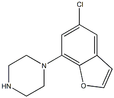 5-Chloro-7-(piperazin-1-yl)benzofuran Struktur