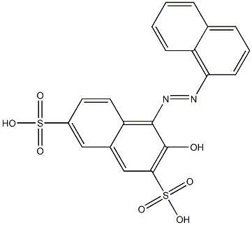 3-Hydroxy-4-(1-naphtylazo)-2,7-naphthalenedisulfonic acid Struktur