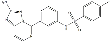 2-Amino-5-[3-(4-methylphenylsulfonylamino)phenyl][1,2,4]triazolo[1,5-c]pyrimidine Struktur