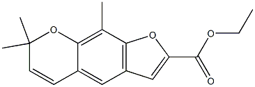 9-Methyl-7,7-dimethyl-7H-furo[3,2-g][1]benzopyran-2-carboxylic acid ethyl ester Struktur