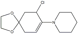 3-Chloro-4-piperidinospiro[cyclohexane-1,2'-1,3-dioxolan]-4-ene Struktur