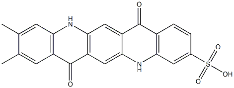 5,7,12,14-Tetrahydro-9,10-dimethyl-7,14-dioxoquino[2,3-b]acridine-3-sulfonic acid Struktur