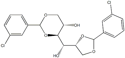 1-O,2-O:4-O,6-O-Bis(3-chlorobenzylidene)-L-glucitol Struktur