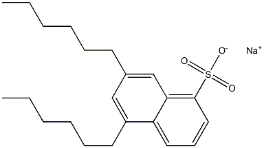 5,7-Dihexyl-1-naphthalenesulfonic acid sodium salt Struktur