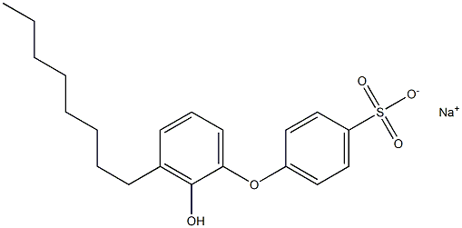 2'-Hydroxy-3'-octyl[oxybisbenzene]-4-sulfonic acid sodium salt Struktur