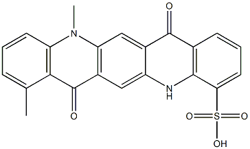 5,7,12,14-Tetrahydro-8,12-dimethyl-7,14-dioxoquino[2,3-b]acridine-4-sulfonic acid Struktur