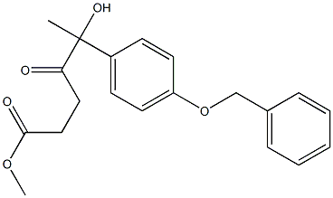 5-Hydroxy-5-[4-(benzyloxy)phenyl]-4-oxohexanoic acid methyl ester Struktur