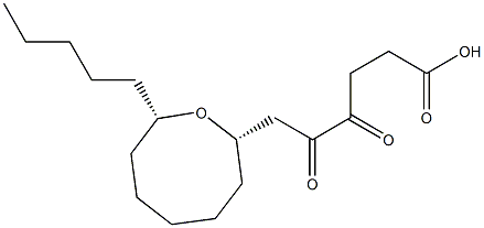 4,5-Dioxo-6-[[(2S,8S)-8-pentyloxocan]-2-yl]hexanoic acid Struktur