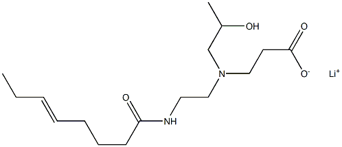 3-[N-(2-Hydroxypropyl)-N-[2-(5-octenoylamino)ethyl]amino]propionic acid lithium salt Struktur