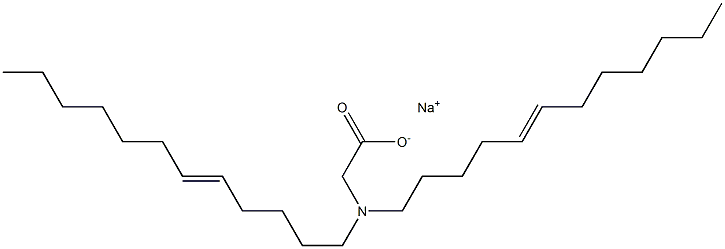 N,N-Di(5-dodecenyl)glycine sodium salt Struktur