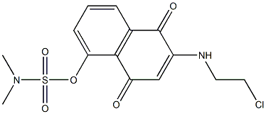 2-(2-Chloroethylamino)-5-dimethylaminosulfonyloxy-1,4-naphthoquinone Struktur