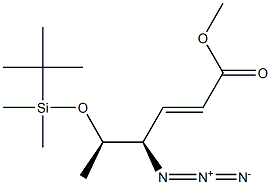 (2E,4R,5R)-4-Azido-5-(tert-butyldimethylsilyloxy)-2-hexenoic acid methyl ester Struktur