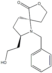 (2R,5R)-1-Benzyl-2-(2-hydroxyethyl)-7-oxa-1-azaspiro[4.4]nonan-6-one Struktur