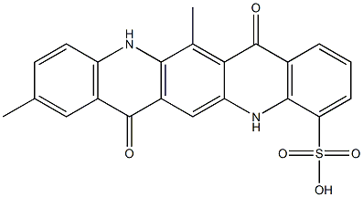 5,7,12,14-Tetrahydro-9,13-dimethyl-7,14-dioxoquino[2,3-b]acridine-4-sulfonic acid Struktur