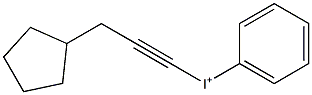 (3-Cyclopentyl-1-propynyl)phenyliodonium Struktur