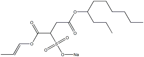 2-(Sodiosulfo)succinic acid 4-decyl 1-(1-propenyl) ester Struktur