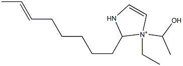 1-Ethyl-1-(1-hydroxyethyl)-2-(6-octenyl)-4-imidazoline-1-ium Struktur