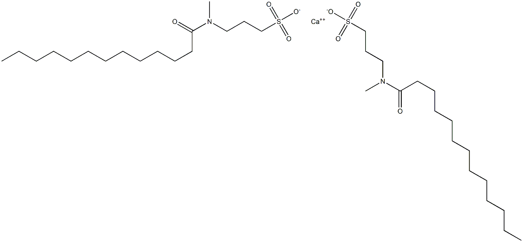 Bis[3-(N-tridecanoyl-N-methylamino)-1-propanesulfonic acid]calcium salt Struktur