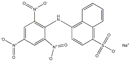 4-[(2,4,6-Trinitrophenyl)amino]naphthalene-1-sulfonic acid sodium salt Struktur