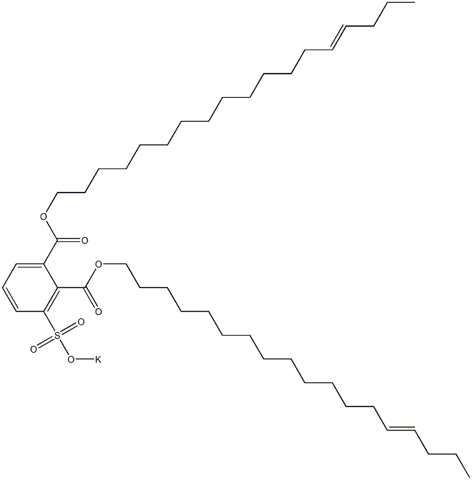 3-(Potassiosulfo)phthalic acid di(14-octadecenyl) ester Struktur