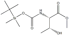 (2S,3R)-2-(tert-Butyldimethylsilyloxycarbonylamino)-3-hydroxybutyric acid methyl ester Struktur