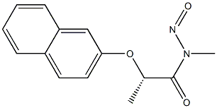 [2S,(+)]-N-Methyl-2-(2-naphtyloxy)-N-nitrosopropionamide Struktur