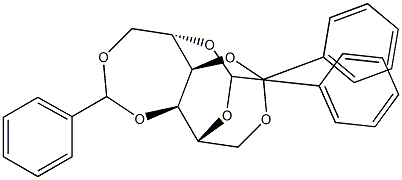 1-O,4-O:2-O,5-O:3-O,6-O-Tribenzylidene-D-glucitol Struktur