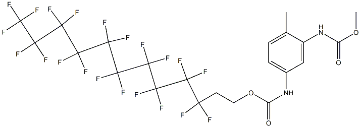 [5-[[[(3,3,4,4,5,5,6,6,7,7,8,8,9,9,10,10,11,11,12,12,12-Henicosafluorododecyl)oxy]carbonyl]amino]-2-methylphenyl]carbamic acid methyl ester Struktur