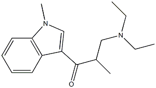 1-Methyl-3-[2-methyl-3-(diethylamino)propionyl]-1H-indole Struktur