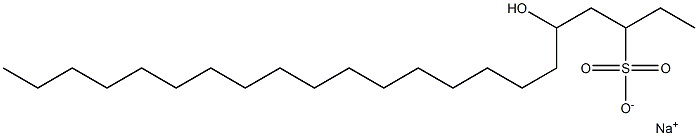 5-Hydroxydocosane-3-sulfonic acid sodium salt Struktur