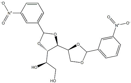 3-O,4-O:5-O,6-O-Bis(3-nitrobenzylidene)-L-glucitol Struktur