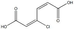 (2E,4Z)-3-Chloro-2,4-hexadienedioic acid Struktur