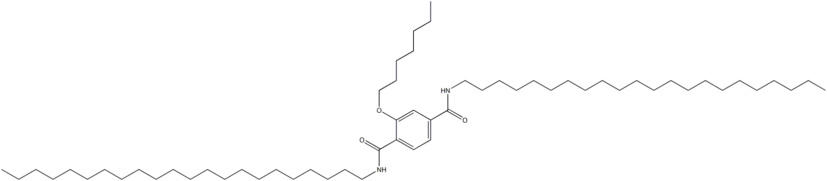 2-(Heptyloxy)-N,N'-didocosylterephthalamide Struktur