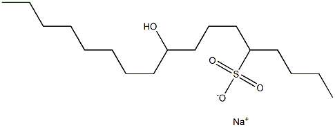 9-Hydroxyheptadecane-5-sulfonic acid sodium salt Struktur