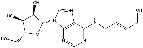 N-[(1R,2E)-1,3-Dimethyl-4-hydroxy-2-butenyl]adenosine Struktur