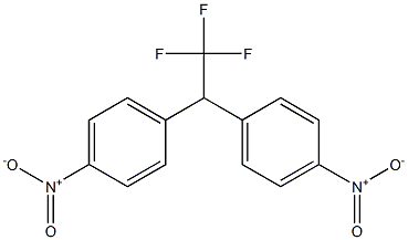 1,1'-(2,2,2-Trifluoroethylidene)bis(4-nitrobenzene) Struktur