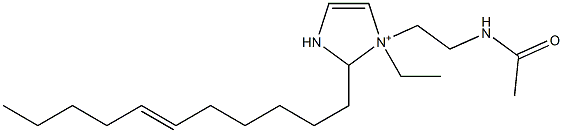 1-[2-(Acetylamino)ethyl]-1-ethyl-2-(6-undecenyl)-4-imidazoline-1-ium Struktur