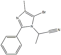 5-Bromo-1-(1-cyanoethyl)-4-methyl-2-phenyl-1H-imidazole Struktur