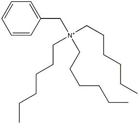 Benzyltrihexylaminium Struktur