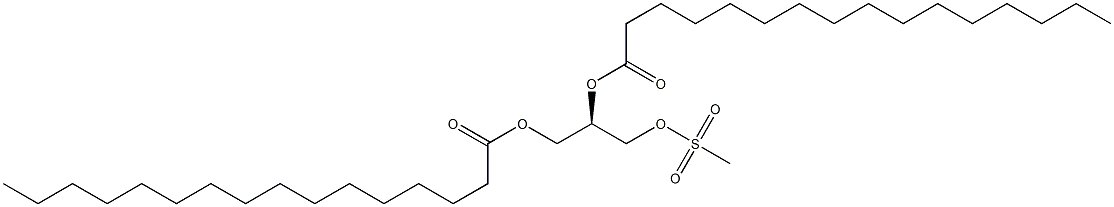 [R,(+)]-1-O,2-O-Dipalmitoyl-L-glycerol 3-methanesulfonate Struktur