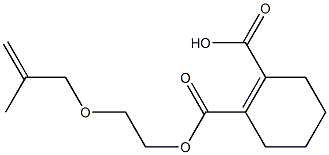 1-Cyclohexene-1,2-dicarboxylic acid hydrogen 1-[2-(methallyloxy)ethyl] ester Struktur