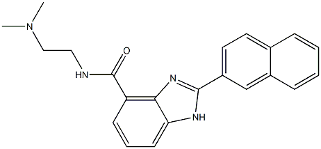 2-(2-Naphtyl)-N-[2-(dimethylamino)ethyl]-1H-benzimidazole-4-carboxamide Struktur