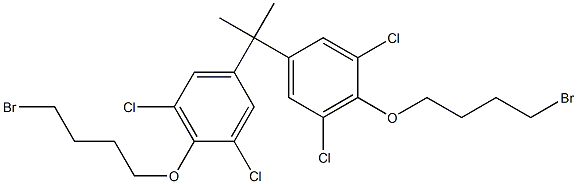 2,2-Bis[3,5-dichloro-4-(4-bromobutoxy)phenyl]propane Struktur