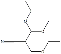 3-Ethoxy-2-[ethoxy(methoxy)methyl]propiononitrile Struktur