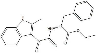 N-[(2-Methyl-1H-indol-3-yl)carbonylcarbonyl]-D-phenylalanine ethyl ester Struktur