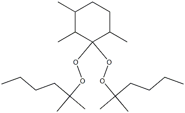 2,3,6-Trimethyl-1,1-bis(1,1-dimethylpentylperoxy)cyclohexane Struktur