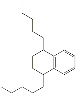 1,4-Dipentyl-1,2,3,4-tetrahydronaphthalene Struktur