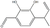 2,3-Dihydroxy-4-(1-methyl-2-propenyl)benzaldehyde Struktur