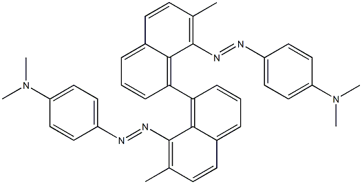 4,4'-Bis(4-dimethylaminophenylazo)-3,3'-dimethyl-5,5'-binaphthalene Struktur